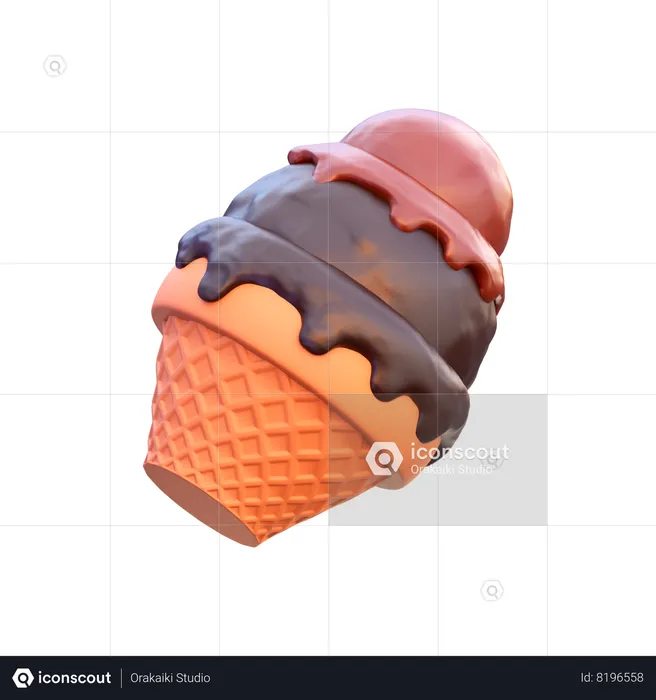 Cornet de glace  3D Icon