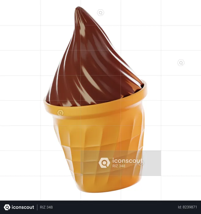 Cornet de glace  3D Icon