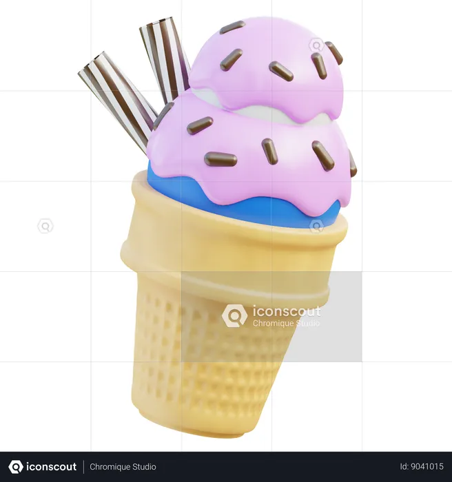 Cornet de glace  3D Icon