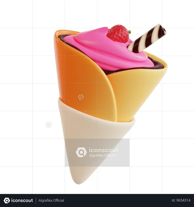 Cornet de glace  3D Icon