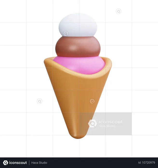 Cornet de glace  3D Icon