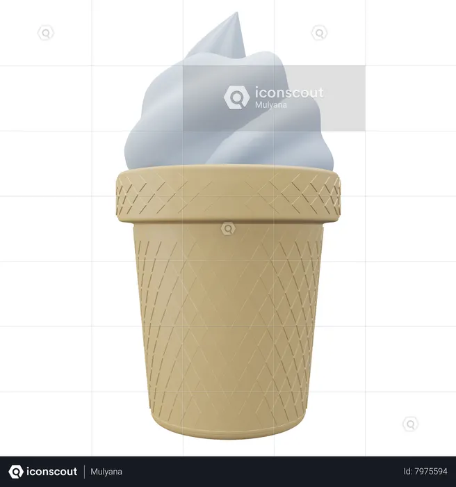 Cornet de glace  Icône 3D