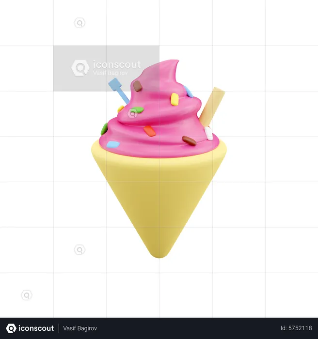 Cornet de glace  3D Icon