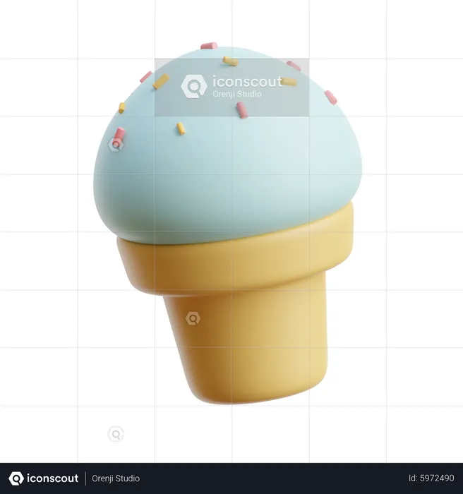 Cornet de glace  3D Icon