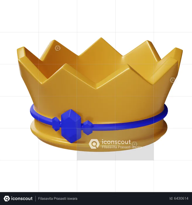 Coroa de ouro  3D Icon