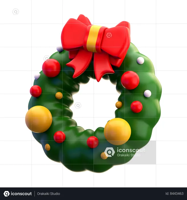 Corona de Navidad  3D Icon