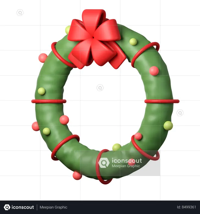 Corona de Navidad  3D Icon