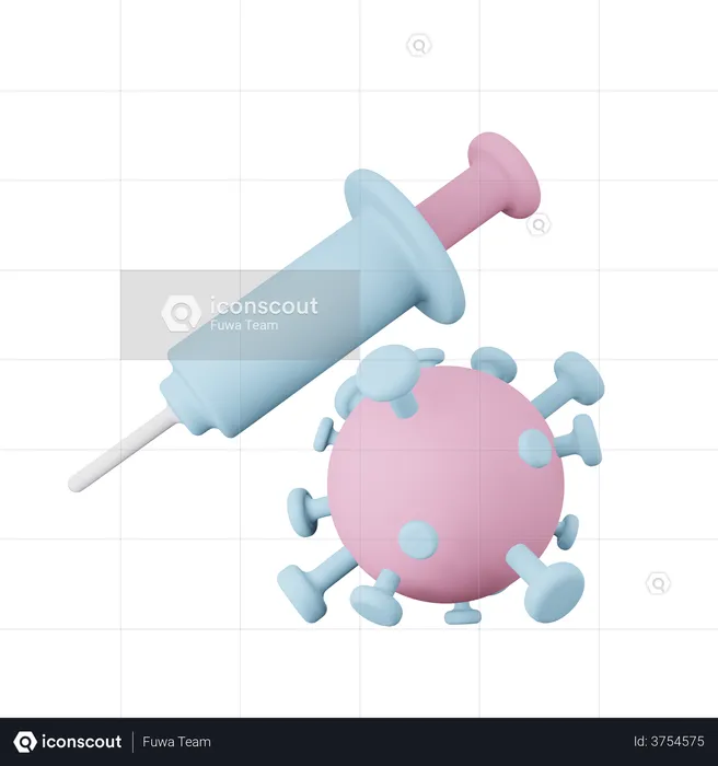 Corona Vaccine  3D Illustration