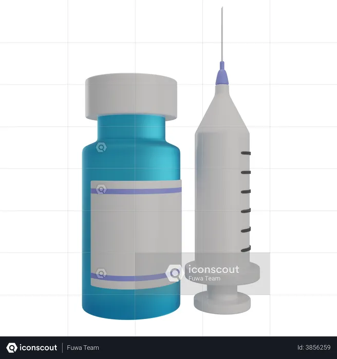 Corona Vaccine  3D Illustration