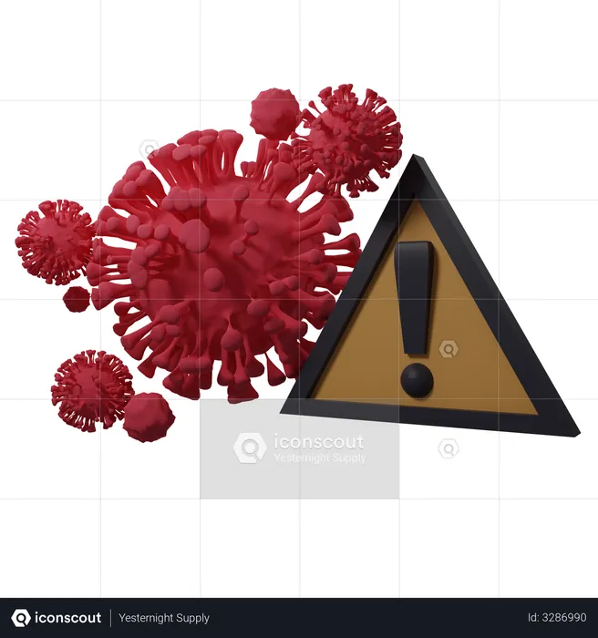 Corona Virus Warning  3D Illustration