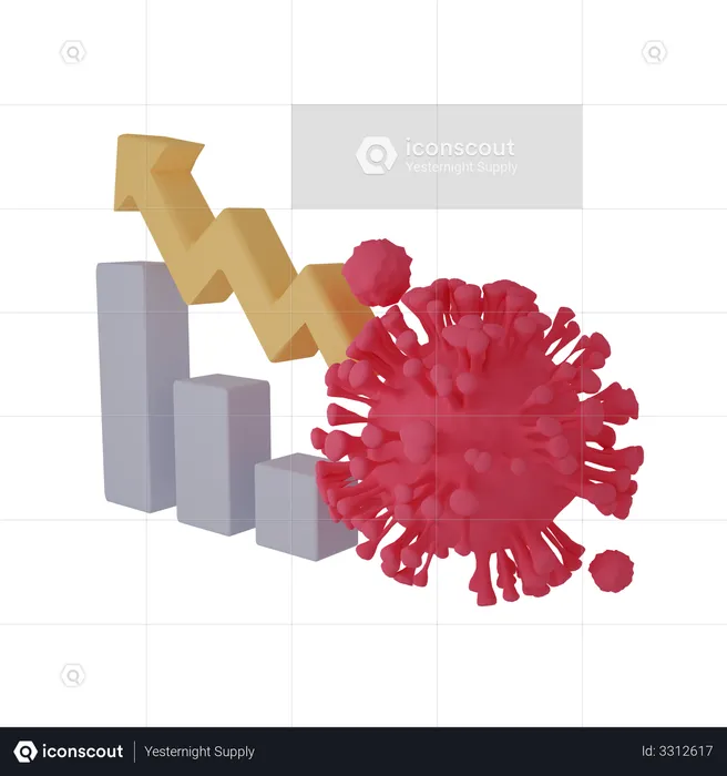 Coronavirus Growth  3D Illustration