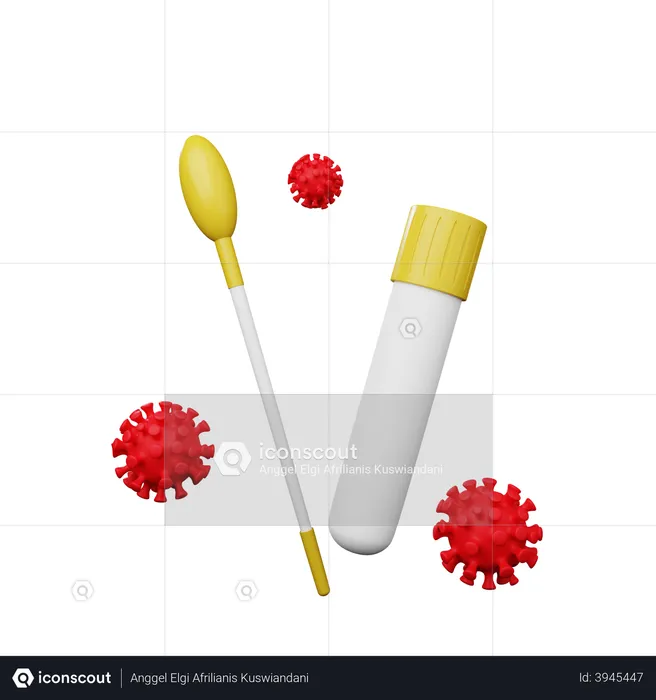 Coronavirus rapid test kit  3D Illustration