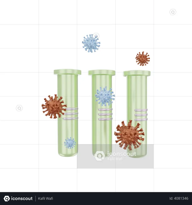 Coronavirus research  3D Illustration