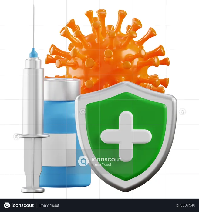 Coronavirus Vaccine  3D Illustration