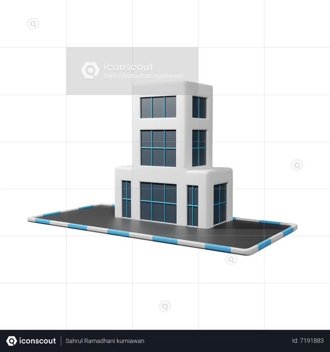 Corporation  3D Icon