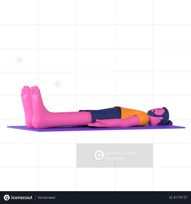 Corpse Pose  3D Icon