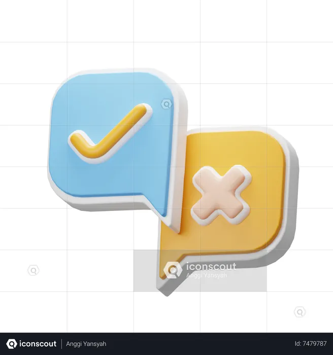 Correct And Wrong  3D Icon