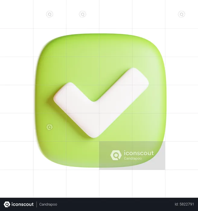 Correct Green  3D Icon