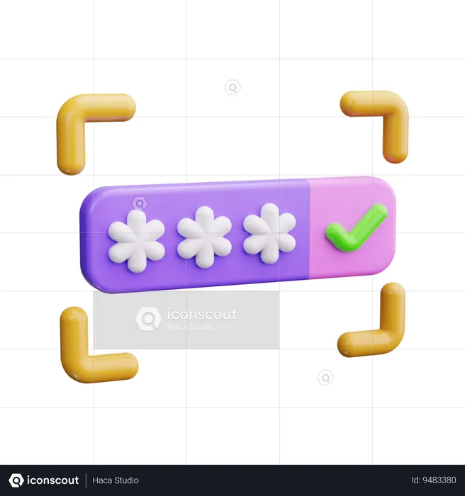 Correct Password  3D Icon