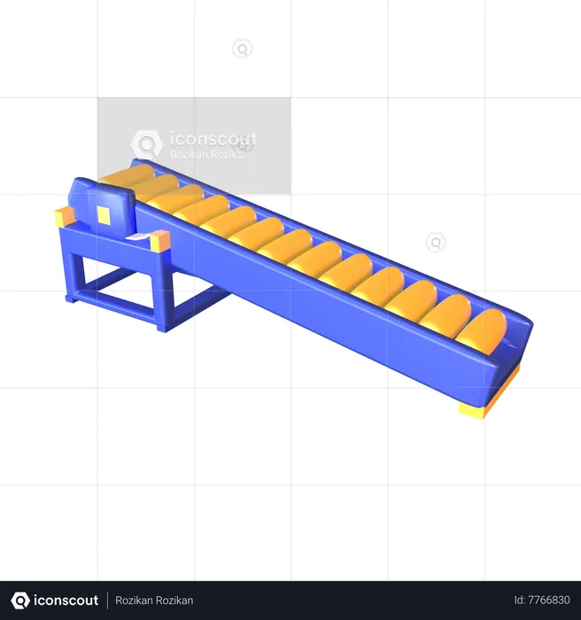 Correia transportadora de fábrica  3D Icon