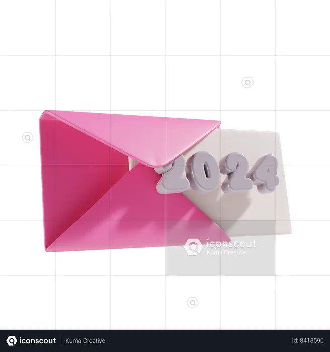 Correio de ano novo  3D Icon