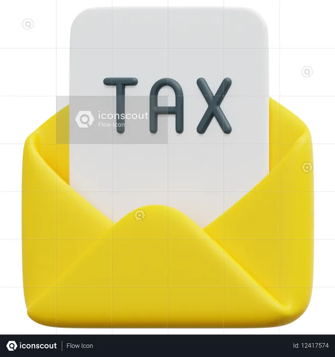 Correio fiscal  3D Icon