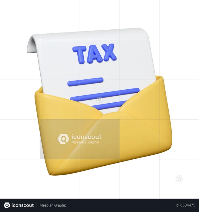 Correio fiscal  3D Icon