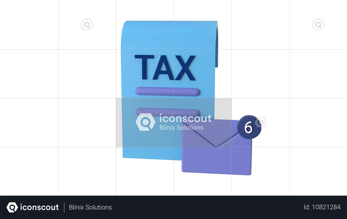 Correio fiscal  3D Icon