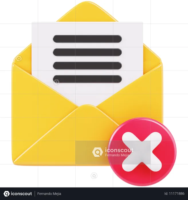 Correio negado  3D Icon