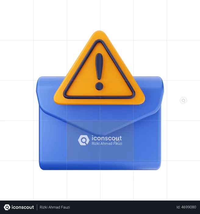 Advertencia de correo  3D Illustration