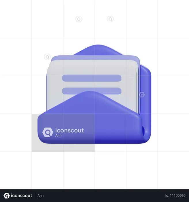 Correo comercial  3D Icon