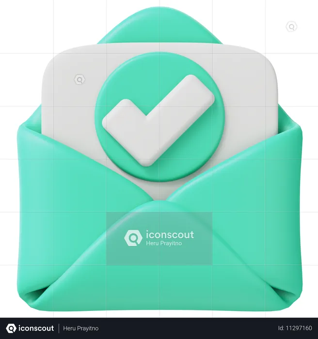 Aceptar correo electrónico  3D Icon