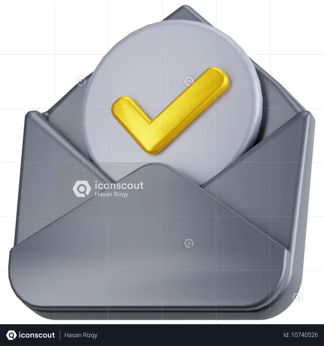 Chequeo de correo electrónico  3D Icon