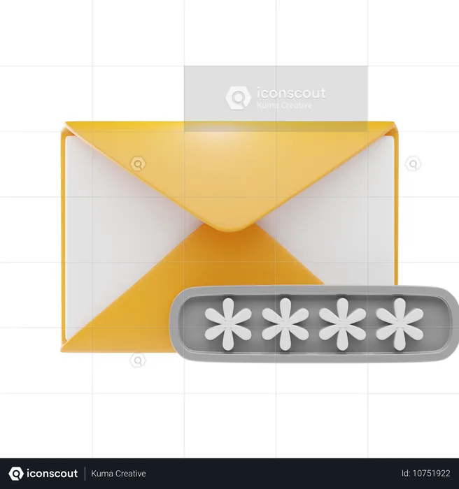 Contraseña de Email  3D Icon