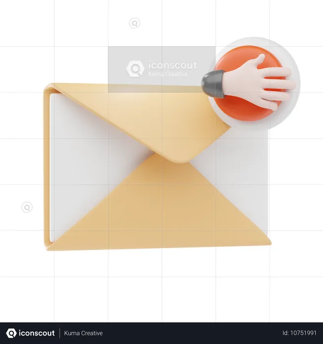 Correo electrónico de agradecimiento  3D Icon