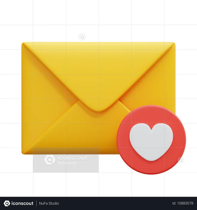 Correo electrónico de amor  3D Icon