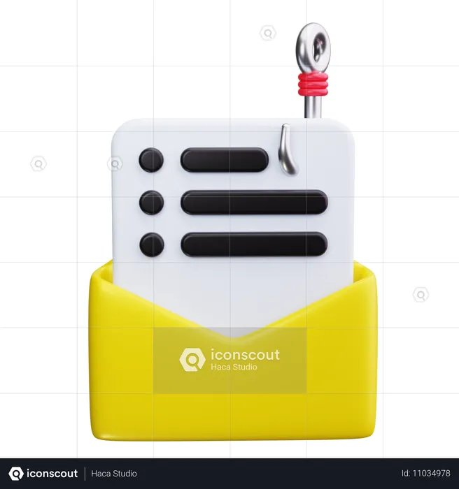 Correo electrónico de phishing  3D Icon