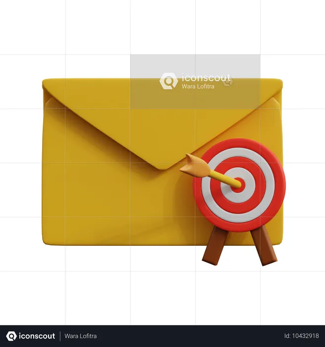 Destino de correo electrónico  3D Icon