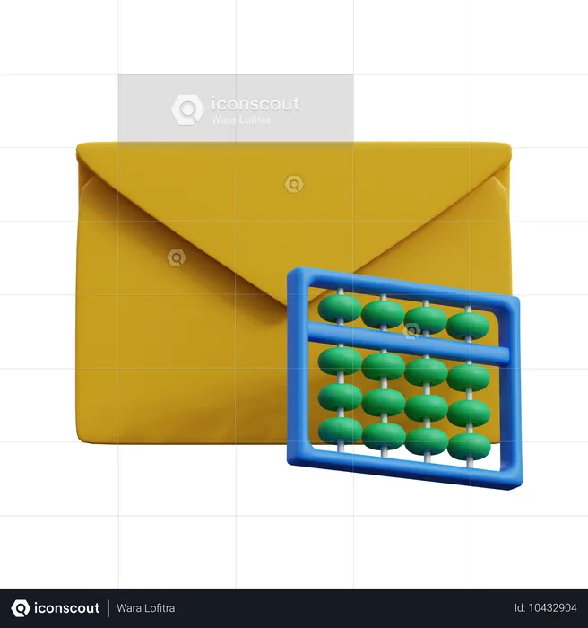 Matemáticas por correo electrónico  3D Icon