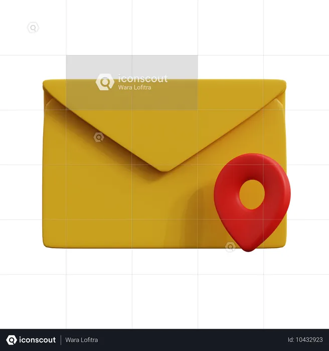 Ubicación de correo electrónico  3D Icon