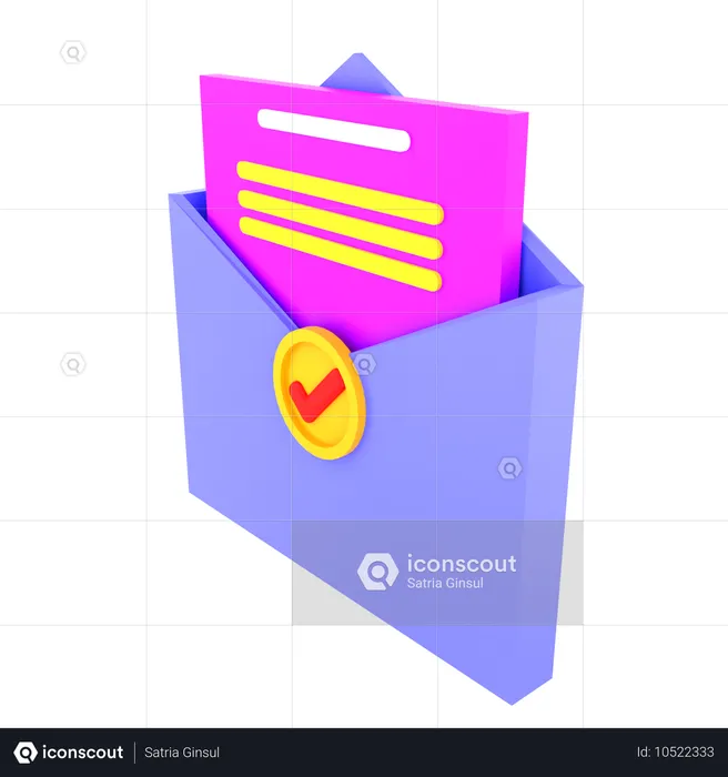 Correo entregado  3D Icon