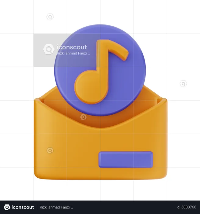 Música por correo  3D Icon