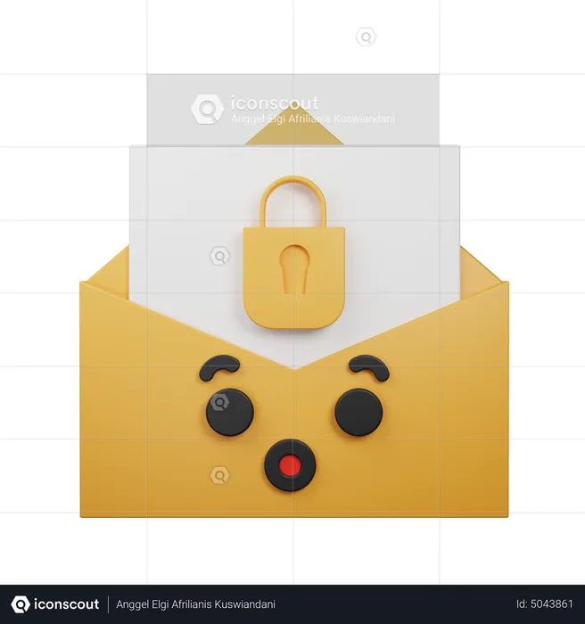 Correo seguro Emoji 3D Icon