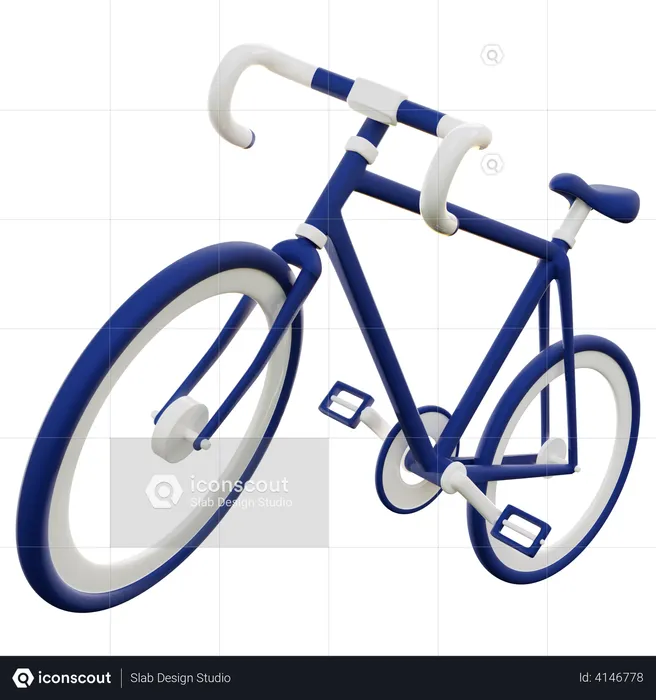 Corrida de bicicleta  3D Illustration