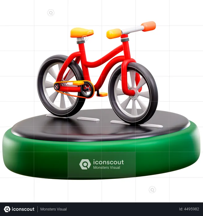 Corrida de bicicleta  3D Illustration