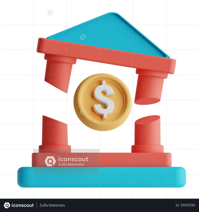 Corrupción bancaria  3D Icon