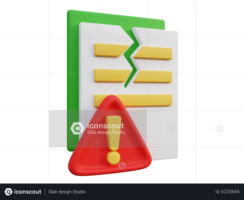 Corrupt File  3D Icon