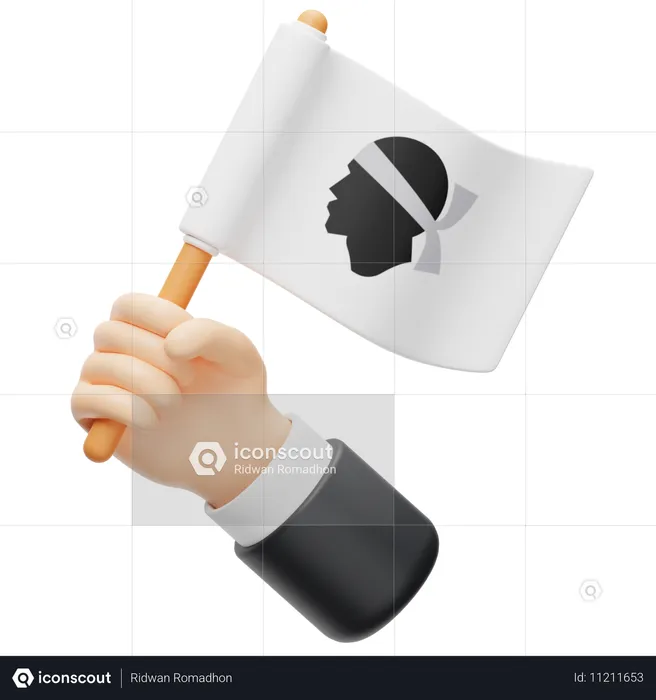 Corsica Flag Flag 3D Icon