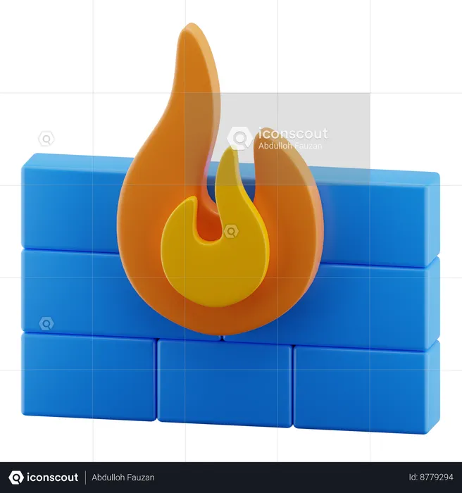 Cortafuegos  3D Icon