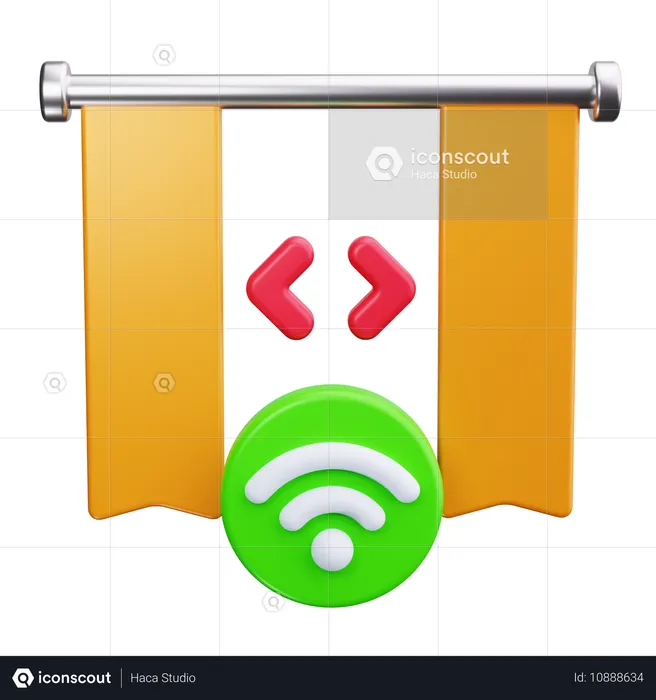 Cortina inteligente  3D Icon